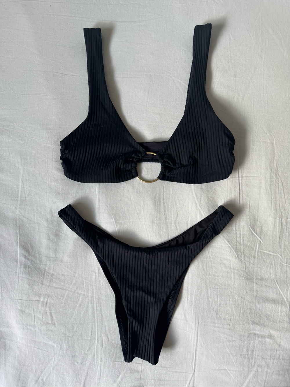 Vitamin A Skylar Top and Cali High Leg Bikini Set